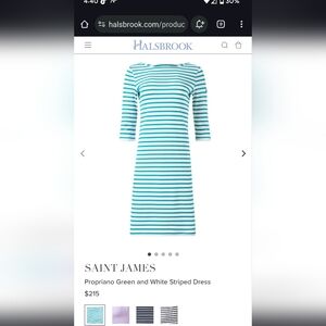St. James made in France UV resistant striped dress. Size 6. NWOT.